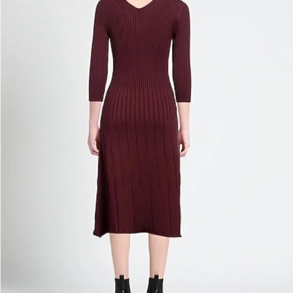 burgundy plus size dress long sleeve Serenity Plus Size Maroon Red Long Sleeve Formal Gown– Hello Curve main image 1